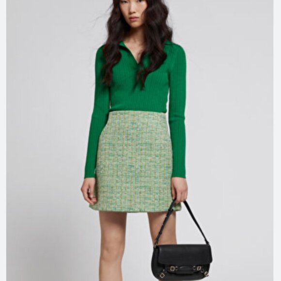 & Other Stories Tweed Mini Skirt 12 Preppy Twee - Picture 2 of 9